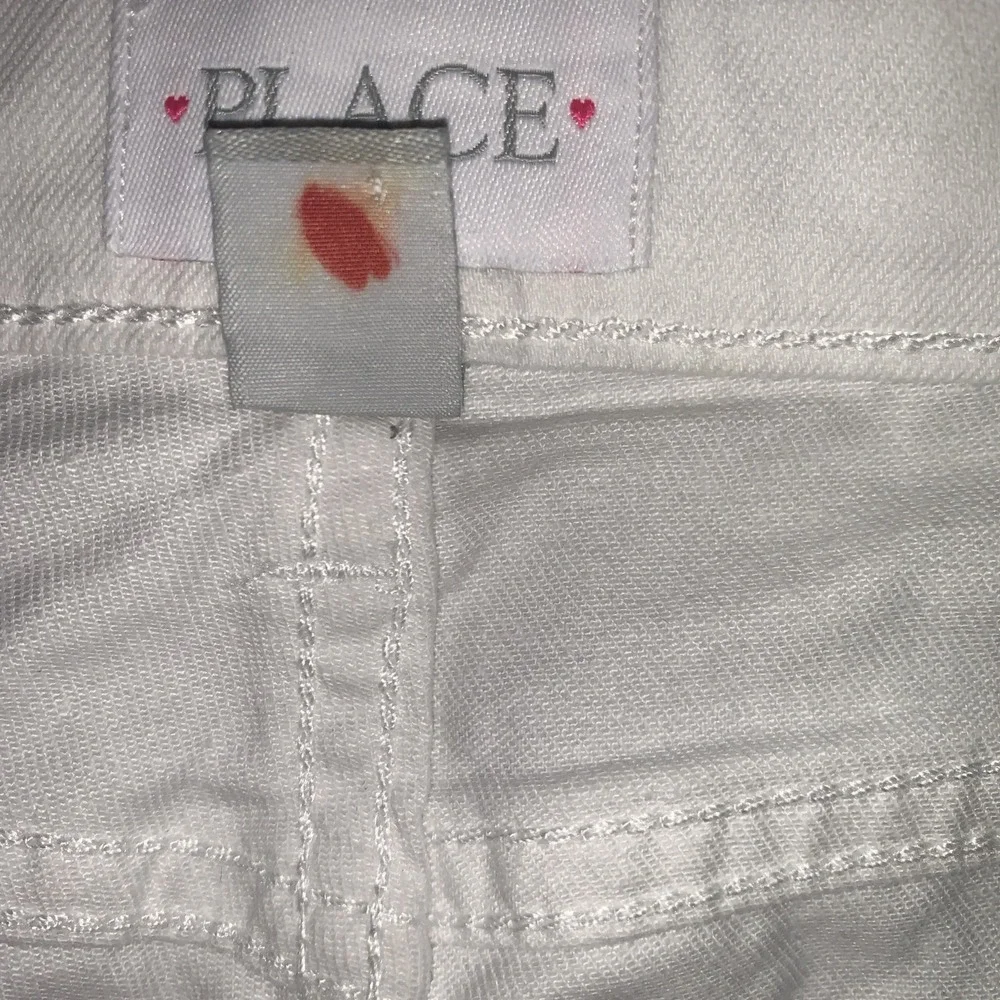 The Children's Place Girl's Jean‎ Shorts 2 Pack Sz 14 Denim White Raw Hem Summer
